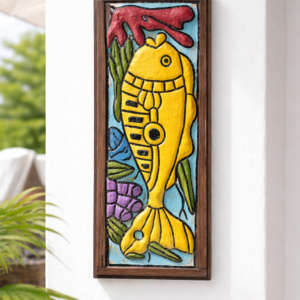 QUADRO DE REBOCO 15x45 - PEIXE AMARELO