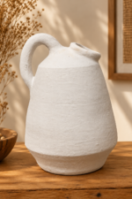 VASO BOCA ESTREITA BRANCO - ATELIÊ NAZARÉ
