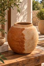 VASO REDONDO COM BORDA RIO & MAR - ATELIÊ NAZARÉ