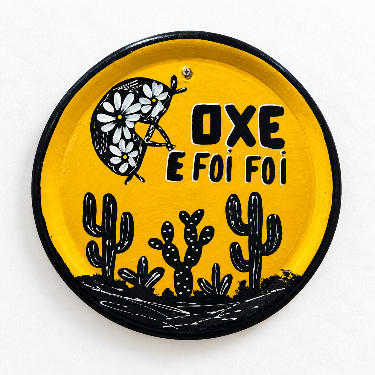Placa Amarela Oxe E Foi Foi PRATO NORDESTINO "OXE E FOI FOI" - Imagem 1