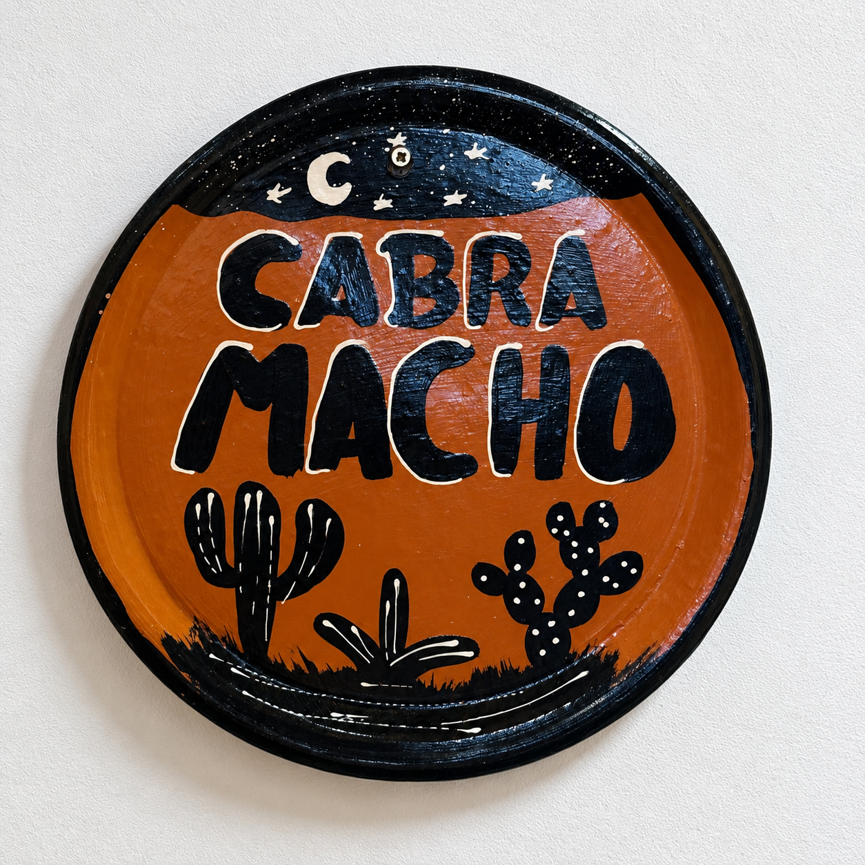 Placa Rústica Cabra Macho no Deserto PRATO NORDESTINO "CABRA MACHO" - Imagem 1