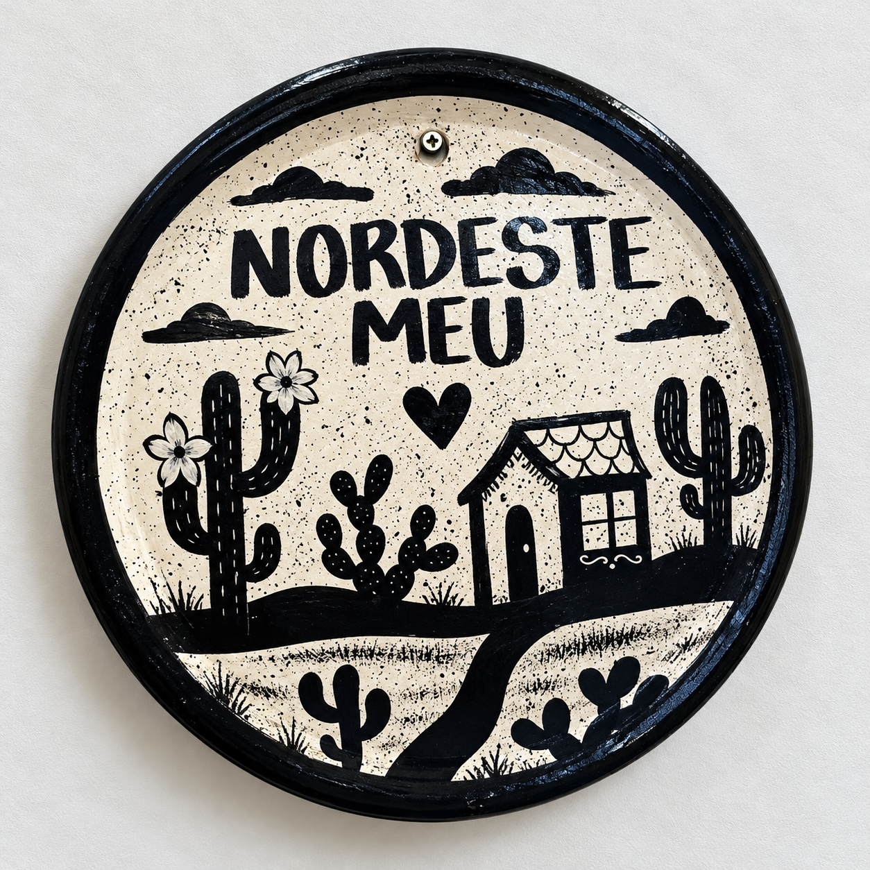 Placa Rústica Nordeste Meu PRATO NORDESTINO "NORDESTE MEU" - Imagem 1