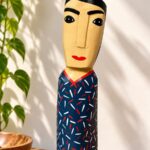 Totem de Madeira 58cm – Mestre Zé Crente | Ilha do Ferro