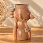 Vaso Menina dos Sonhos com Flor – Naide e Juca